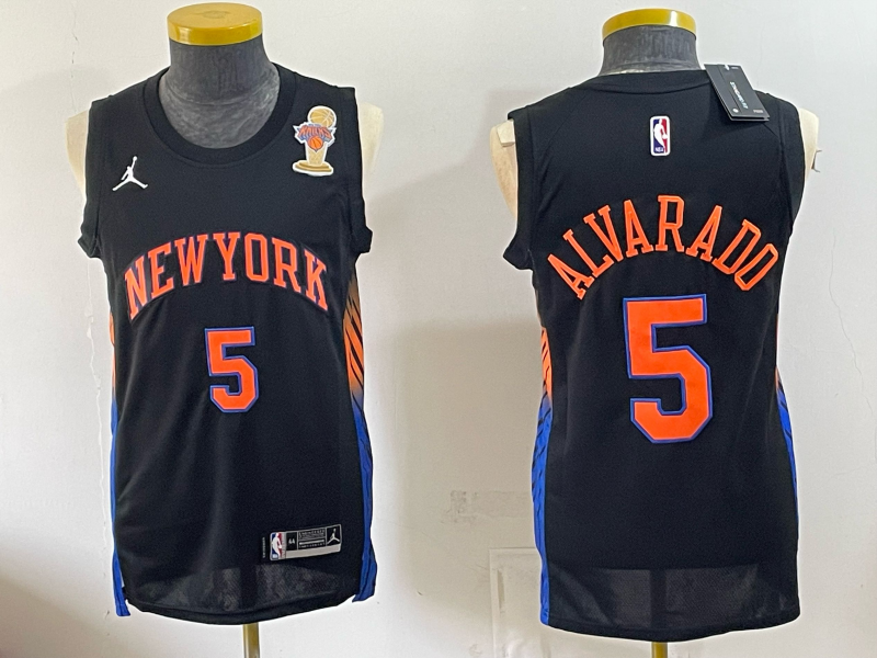 Men New York Knicks #5 Alvarado black 2026 Nike NBA jersey 0702003